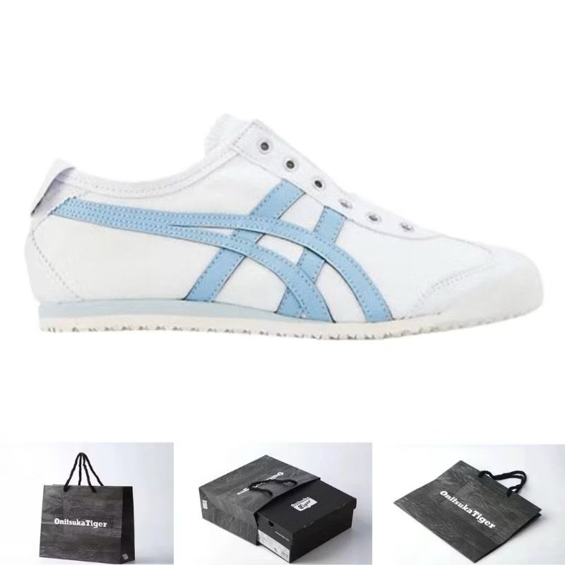 SEPATU ONITSUKA TIGER MEXICO 66 SLIP ON WHITE BLUE