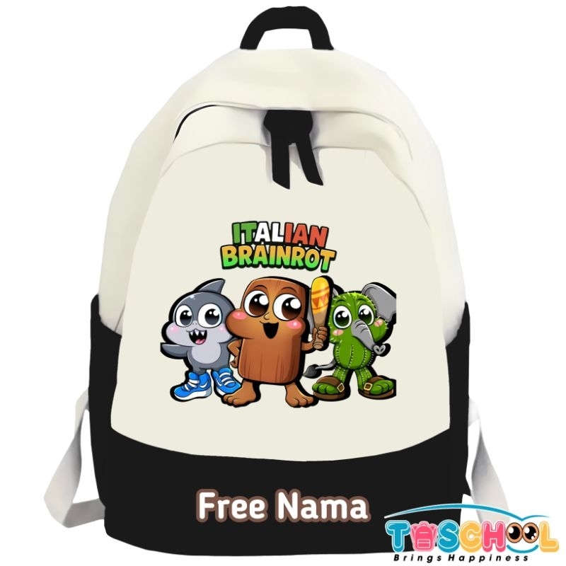 TAS RANSEL ANAK ANOMALI TUNG TUNG SAHUR TRALALELO TRALALA BRAINROT ITALIAN KAWAII FREE NAMA