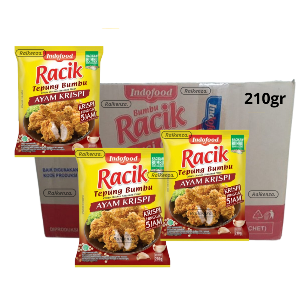 

Indofood Bumbu Racik AYAM KRISPI 210gr 1 Dus Isi 24 Pcs Sachet Bumbu Instan Spesial