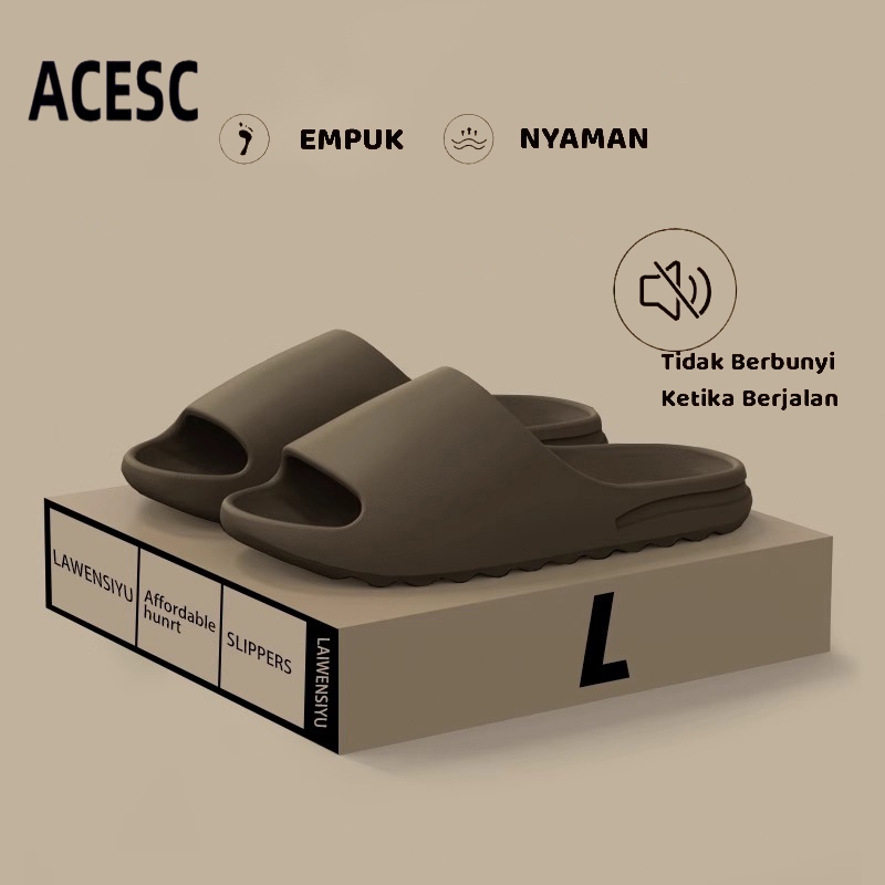 Acesc Sandal Yeezy Slide - Sandal Slide Karet Wanita - Sandal Slop Pria - Sandal Karet - Sandal Slid