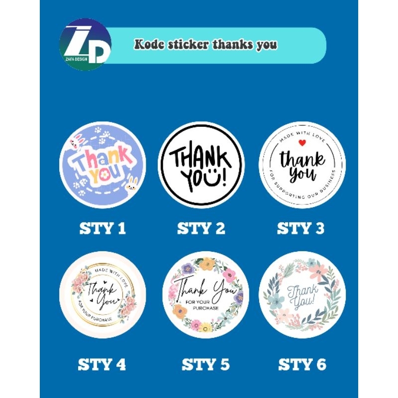 

sticker thanks you bahan Chromo ukuran 3 x 3 cm termurah
