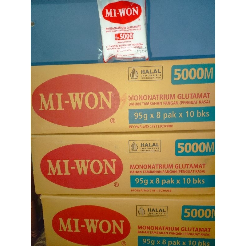 

Miwon 95gr/ miwon 5000 1 karton isi 8 pak @10 pcs