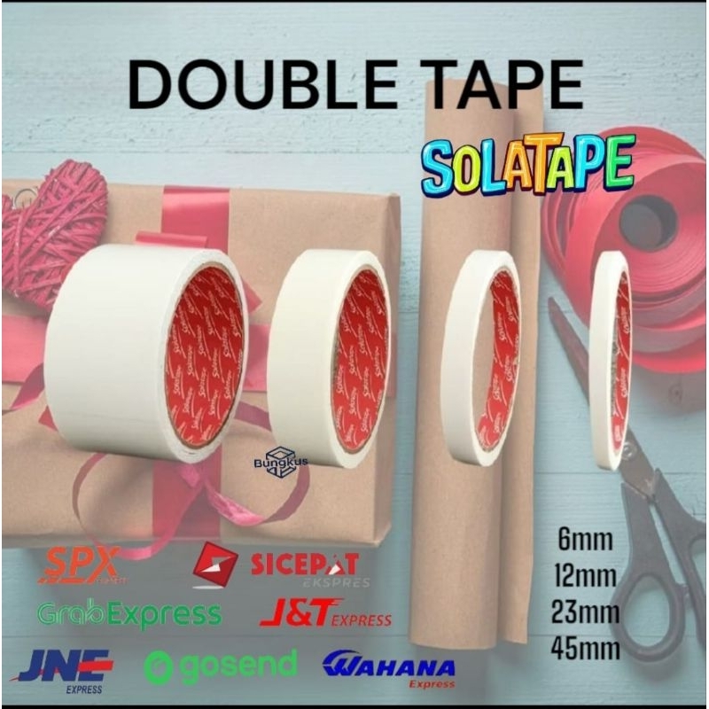 

Double Tape | Doubel Tipe | 6mm 12mm | 23mm | 45mm Panjang 8meter