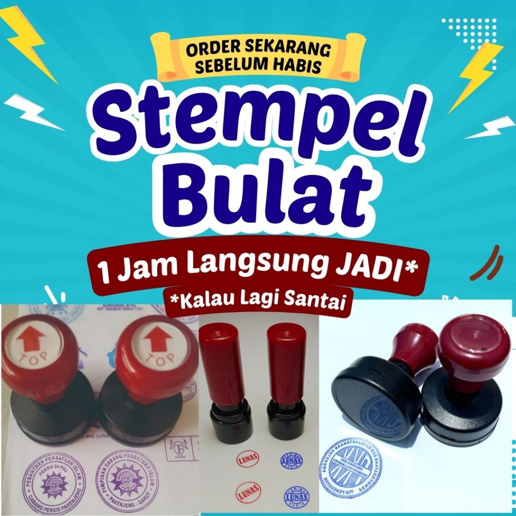 

Stempel custom free desain model bulat Stampel cap