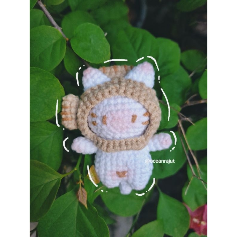 TAIYAKI CAT Amigurumi | kucing | handmade | gantungan kunci