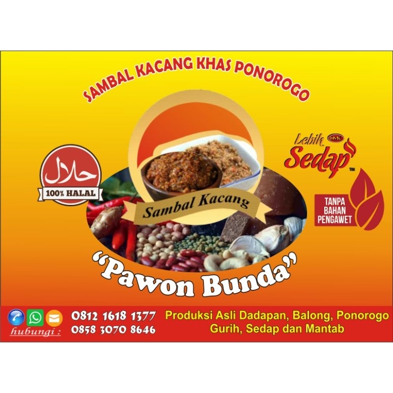 

Sambel Kacang Pawon Bunda Kemasan 1KG