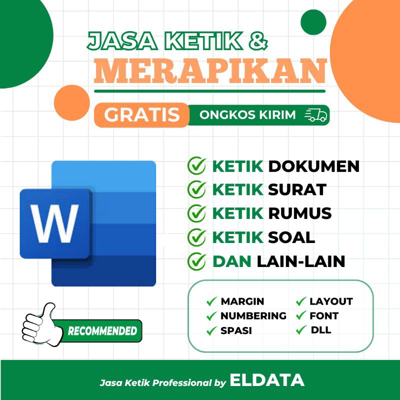 Jasa Ketik dan Merapikan Berbagai Dokumen | Ketik Materi | Surat | CV | Ketik Rumus Equation | RPP S