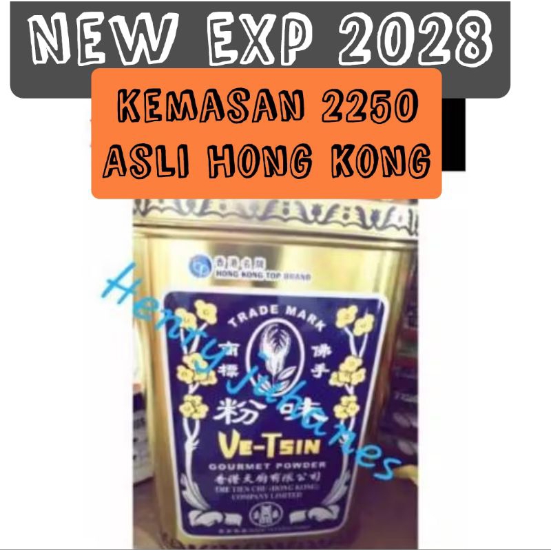 

Vetsin hongkong 2250 gram kaleng jumbo