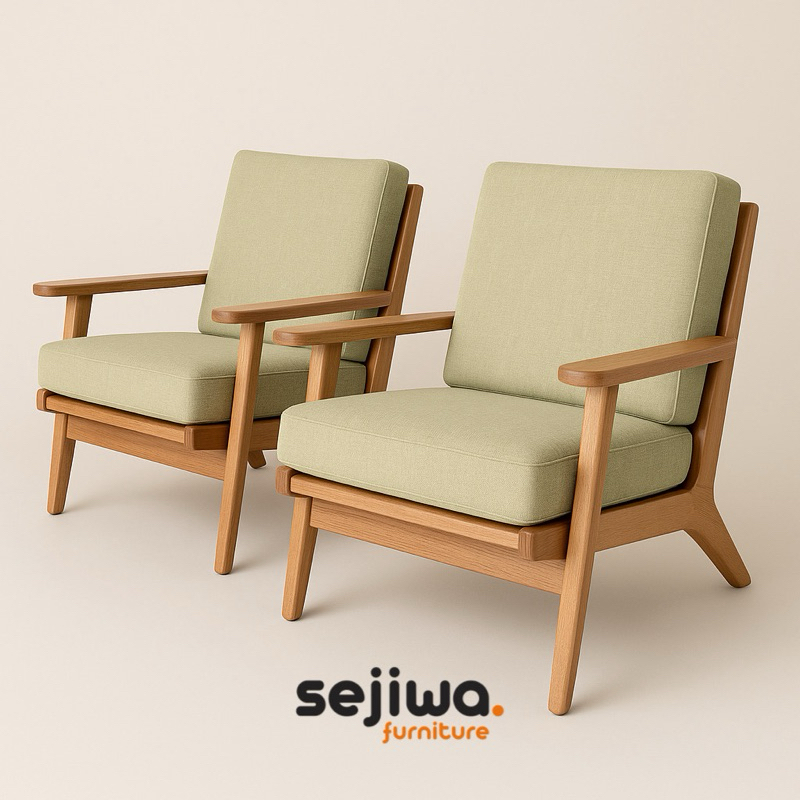Kursi Tamu Jati Minimalis / Kursi Santai Jati / Kursi Malas Jati / Arm Chair