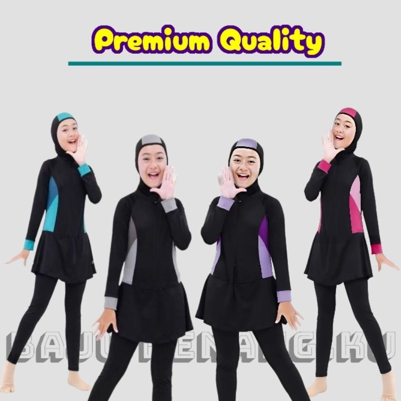 Baju renang anak perempuan muslim baju renang anak cewek SD muslim / pakaian renang anak perempuan m