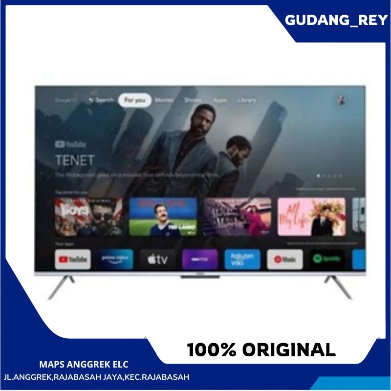 AQUA TV 55 Inch Android AQT55P750UX Google Tv 4k Hdr LED AQUA 55 inch GARANSI RESMI