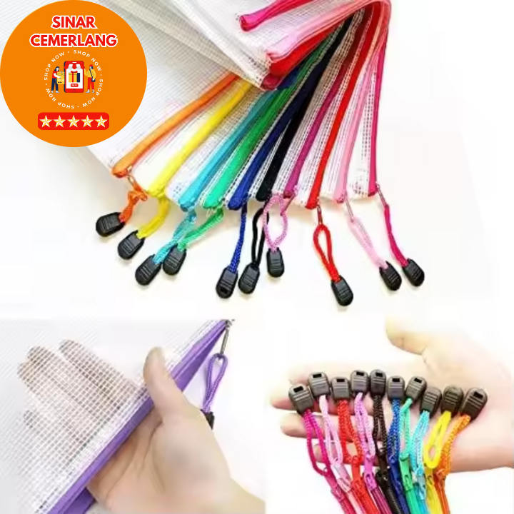 SC Zipper Bag / Map Jaring / Map Ziper Kecil / Map Zipper Besar / Travel Pouch / Map Resleting / Map