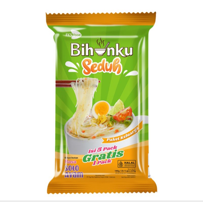 

Bihunku Seduh Bihun Instan Soto Ayam 6 x 24 g