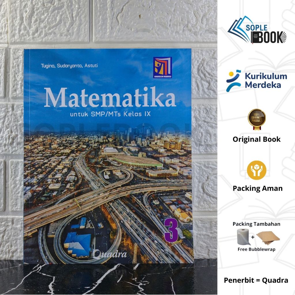 Buku Matematika Untuk SMP/MTs Kelas 9 Quadra Kurikulum Merdeka