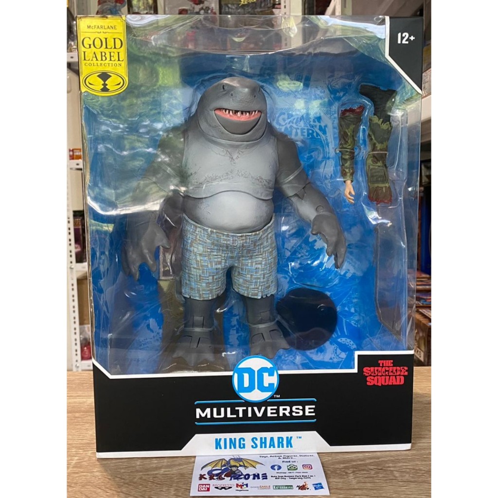MCFARLANE DX MULTIVERSE SUICIDE SQUAD KING SHARK GOLD LABEL SCALE SHF