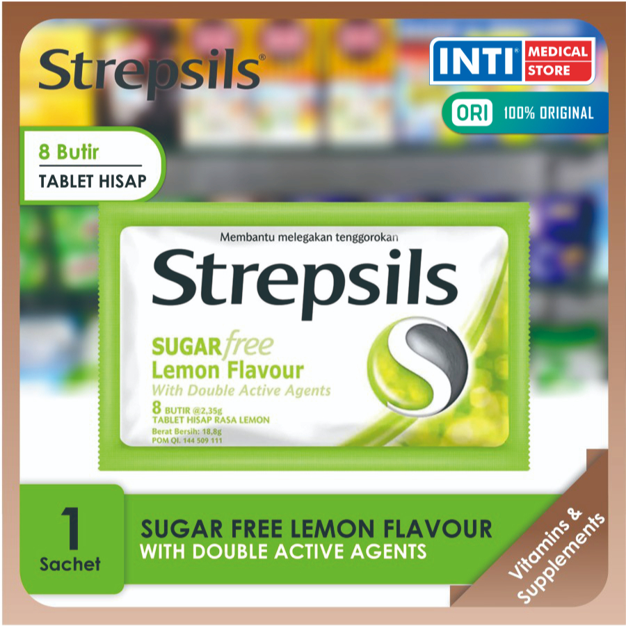 

STREPSILS | Sugar Free Lemon Flavour | 8 pcs sachet