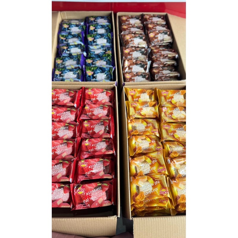

( 1 Karton isi 60pcs) CONLEY MOCHI KUE NAGASAKI 35g | MANGGA | STRAWBERRY | BlUEBERRY | COKLAT