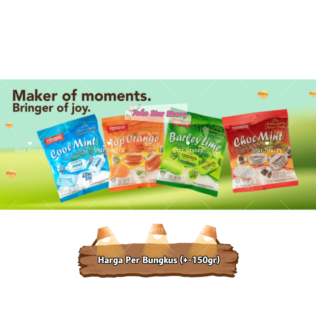 

[Per Bungkus] Aneka Permen Torrone Permen Barley Mint Permen Choco Mint permen Torrone Naraya 150gr Permen Viral Halal MUI