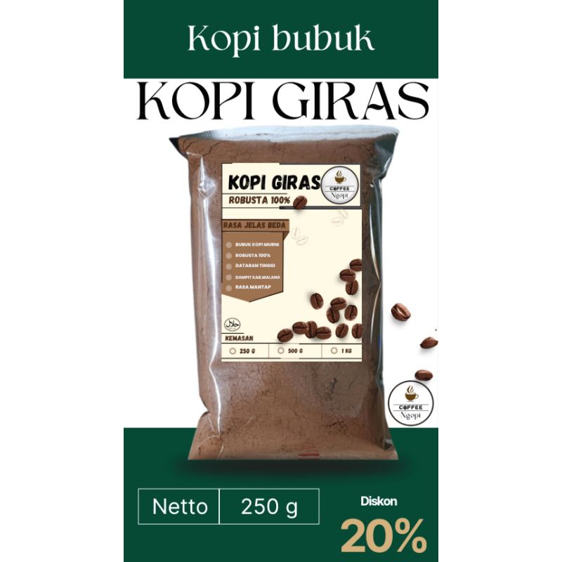 

KOPI GIRAS | KOPI MURNI | KEMASAN 250 GRAM