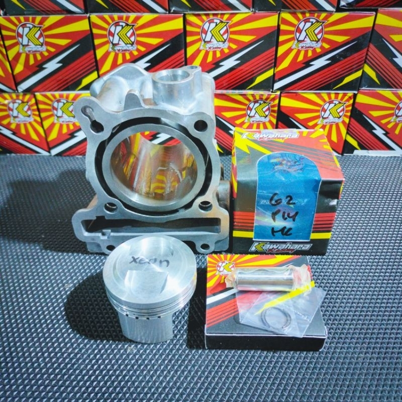 Blok Seher Bore Up 62MM Xeon Karbu Xeon RC GT125 Injeksi Cylinder Block Boreup Boring Blok Seher Xeo