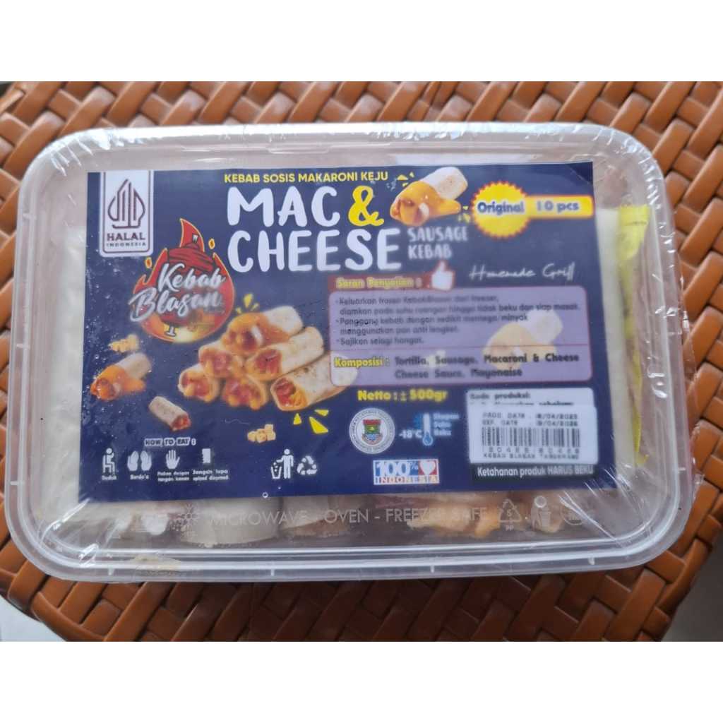

Kebab Blasan Mac & Cheese Kebab Sosis Makaroni Keju ORIGINAL Isi 10 pcs