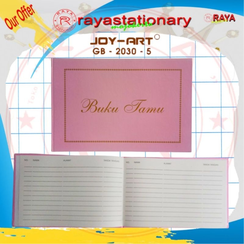 

Joy-Art GB-2030-5 Buku Tamu / Guest Book / Buku Pencatatan Tamu Hadir