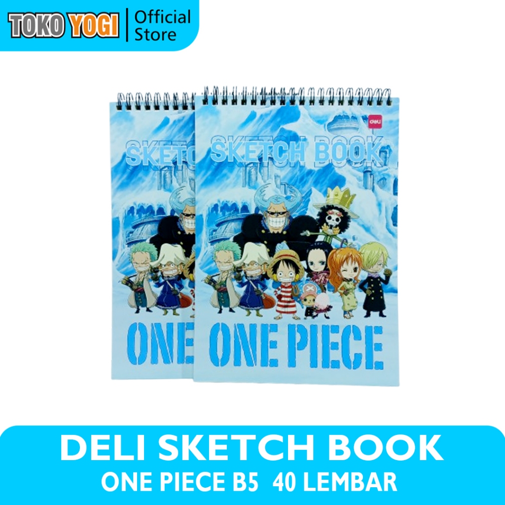 

DELI SKETCH BOOK SPIRAL EN011 B5 40 LEMBAR ONE PIECE || BUKU SKETSA