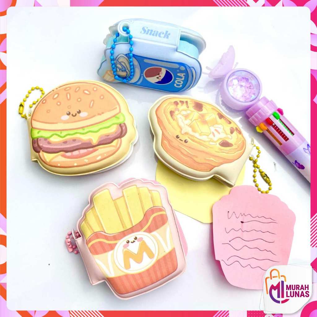 

MUNAS Sticky Note Karakter Lucu 80 Lembar Mini Sticky Notes Dengan Rantai Gantungan Bentuk Makanan Notebook Mini Dengan Bantalan Empuk Squishy Kecil