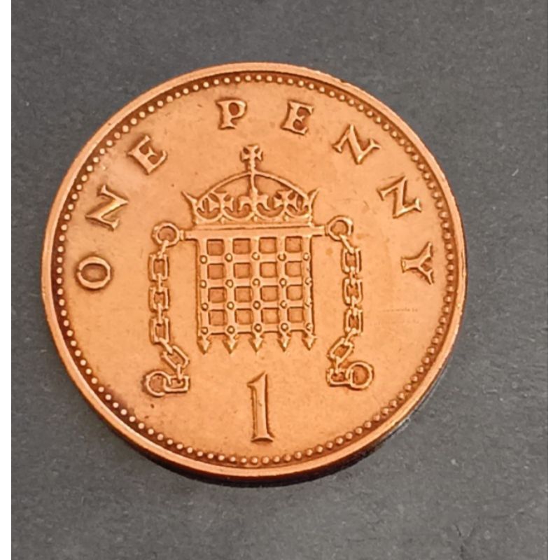 koin Inggris 1 penny tahun 1996..
