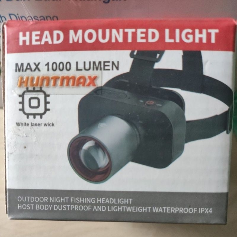 senter kepala 1000 lumen