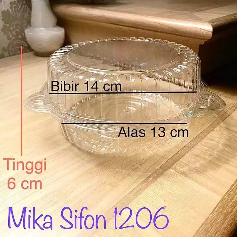 (ISI 50) Mika Sifon 1206 1608 Bolu Bulat Tinggi 6Cm/8Cm Diameter 12 / 16,5 Wadah Sifon Mika