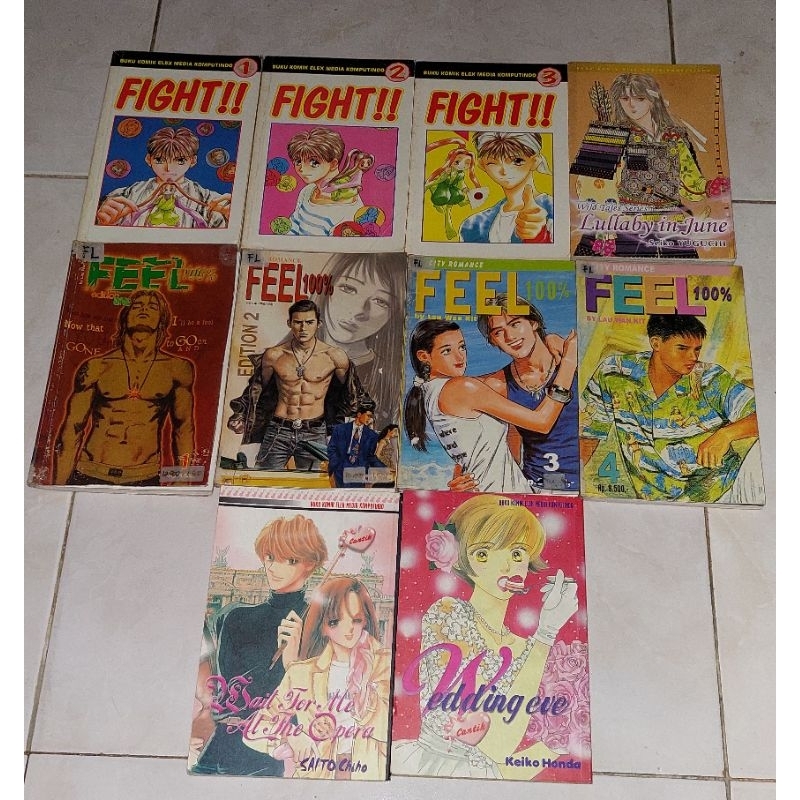 komik FIGHT Edisi 1, 2, 3 / LULLABY IN JUNE / FEEL 100% Edisi 1, 2, 3, 4 / WAIT FOR ME AT THE OPERA 