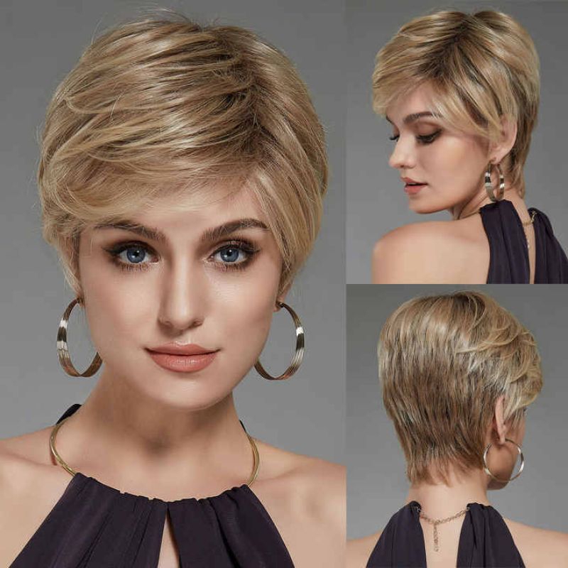 WIG PENDEK WANITA WIG SHORTY HAIR WIG WANITA KOREAN STYLE WIG WANITA EUROPEAN STYLE WIG WANITA PENDE