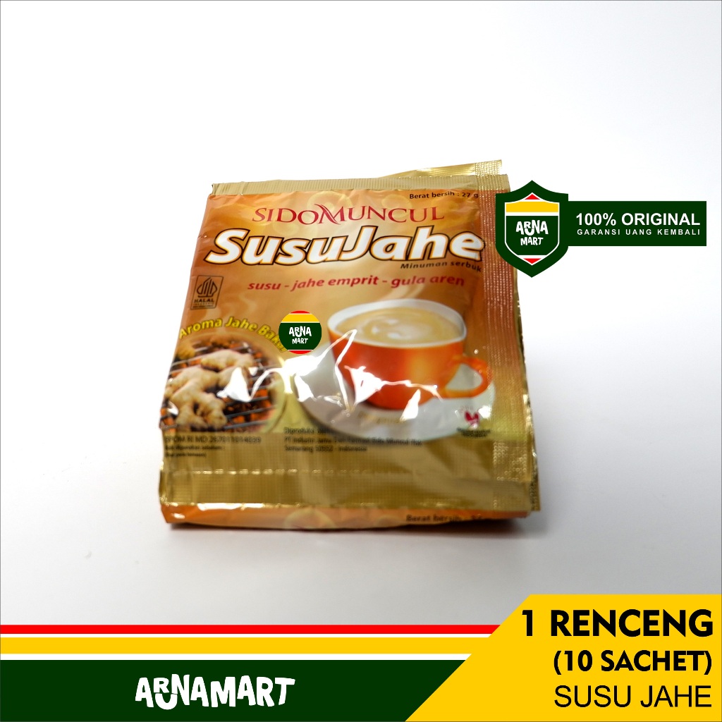 

SUSU JAHE SIDOMUNCUL 27GR - 1RENCENG (10SACHET)