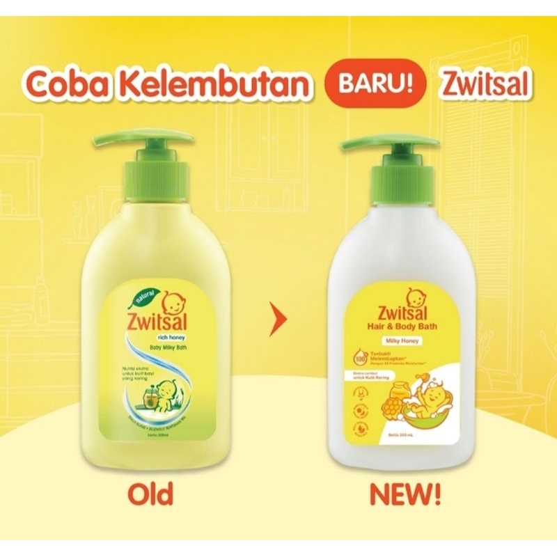 Zwitsal sabun & sampo bayi 300 ml milky honey