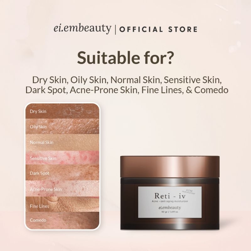 NEW EIEM Eiem eiem - EIEM BEAUTY RETI - IV MOISTURIZER (50g) - Retinol Moisturizer Eiem -