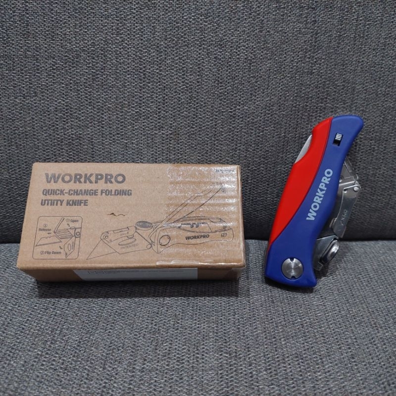 Workpro Quick Changr Folding Utility Knife Pisau Lipat Cutter Workpro W011009A