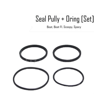 [RNDOM] 2 PCS SIL SEAL + 2 PCS ORING PULLY PULY PULI POLI POLLY POLY BEAT KARBU / FI - SCOOPY - VARI