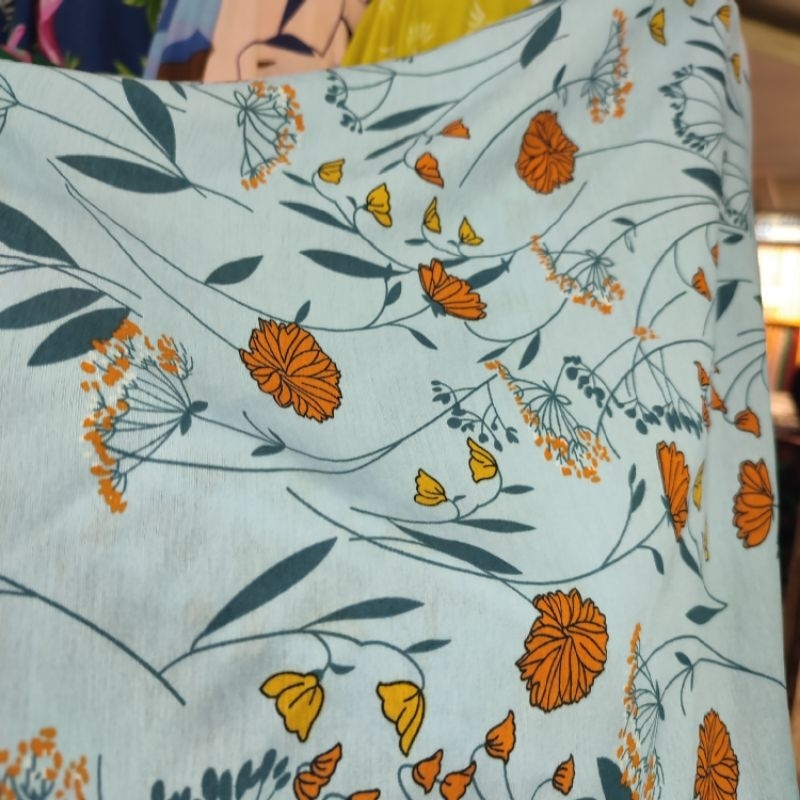 kain cotton silky - bahan katun silky motif - kain cotton motif - kain mukena - bahan lembut ckkain 