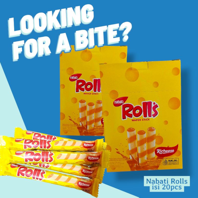 

nabati rolls keju / nabati wafer roll keju per pack isi 20pcs