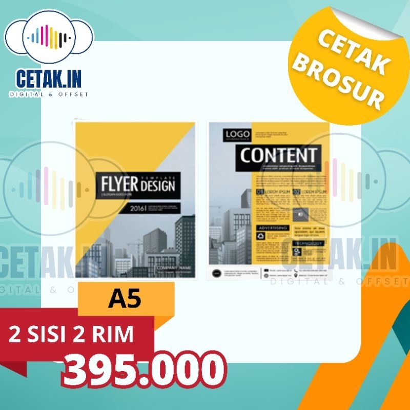 

Cetak Brosur A5 2 Sisi 2 Rim | Art Paper 120gram | Full Color | Cetak.in Murah!