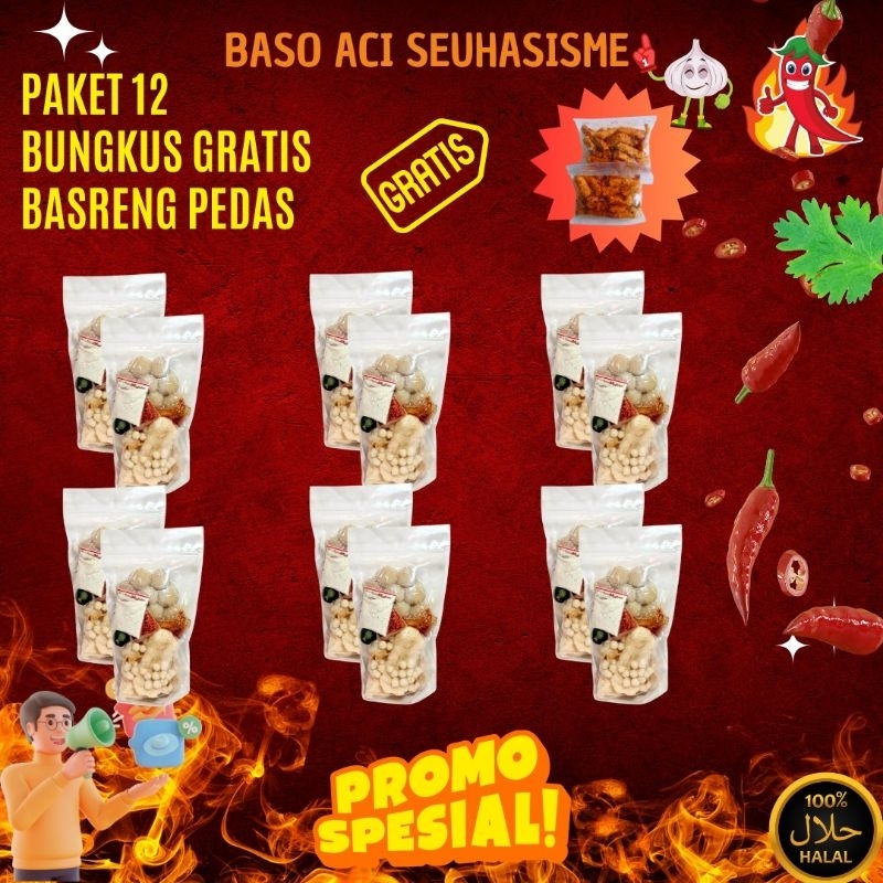 

Baso Aci 12 pcs / Baso Aci 12pcs / Paket Baso Aci Murah / Bakso Aci paket murah 12pcs FREE SMALL GOLD