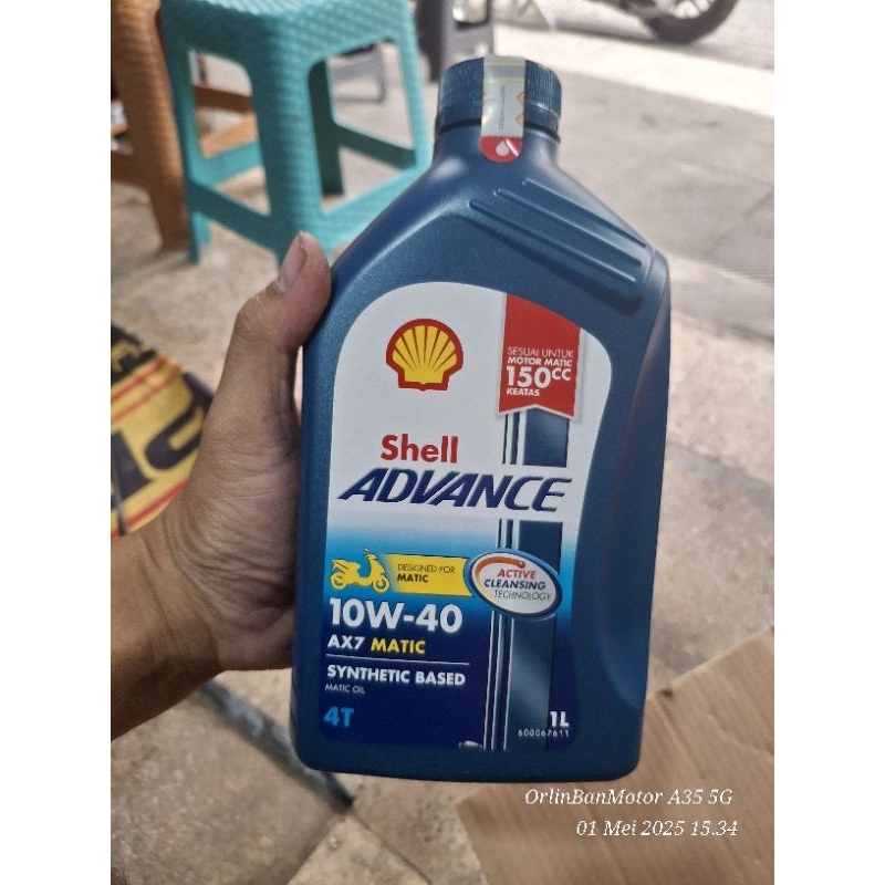 OLI MESIN SHELL ADVANCE AX7 10W-40 METIC 1L/OLI MESIN MOTOR NMAX _OLI MESIN SHELL ADVANCE ADV160/OLI
