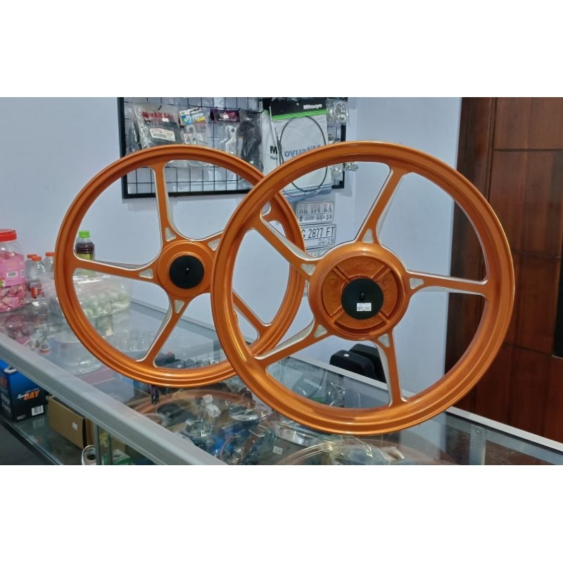 VELG ROSSI ENKEI PELEK ROSSI MODEL ENKEI SET DEPAN BELAKANG PNP JUPITER FIZ R VEGA