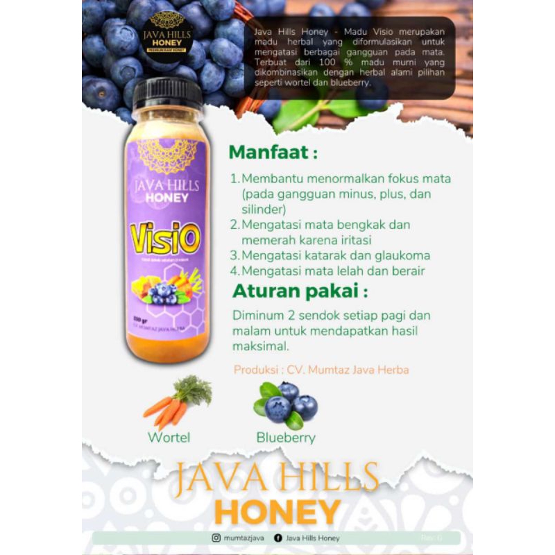 

madu visio javahillshoney uk.320gr