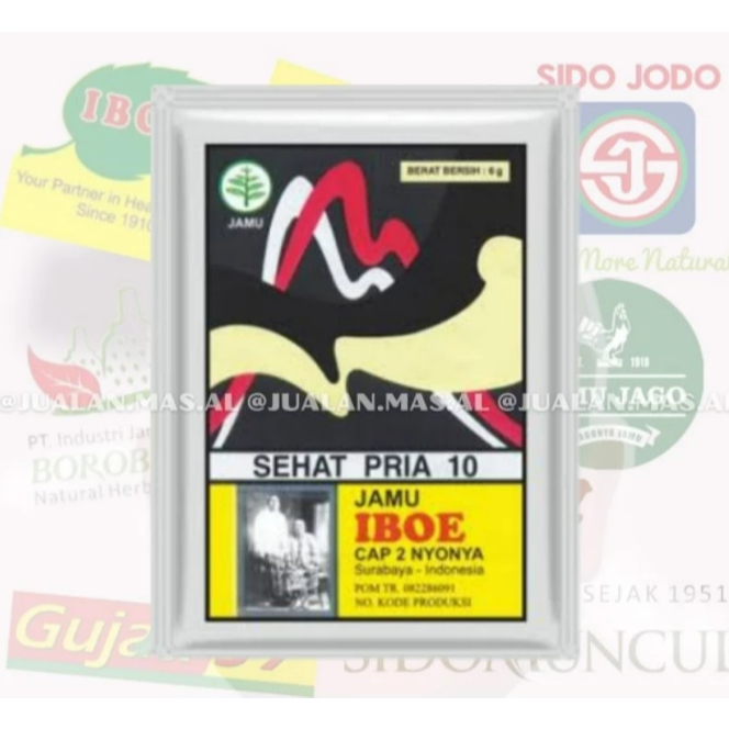 

IBOE - JAMU SEHAT PRIA (ISI 10 SACHET) / Memelihara kesehatan pria dan memperbaiki nafsu makan