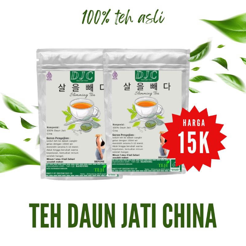 

Teh Daun Jati China Slimming Tea Teh Hijau Diet Pelangsing Herbal Peluntur Lemak & Detoks