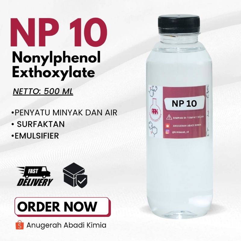 NP 10/ Tergitol/ Sulfaktan/ Surfaktan/ Nonylphenol Exthoxylate 10/ Penyatu Minyak dan Air/ Emulsifie