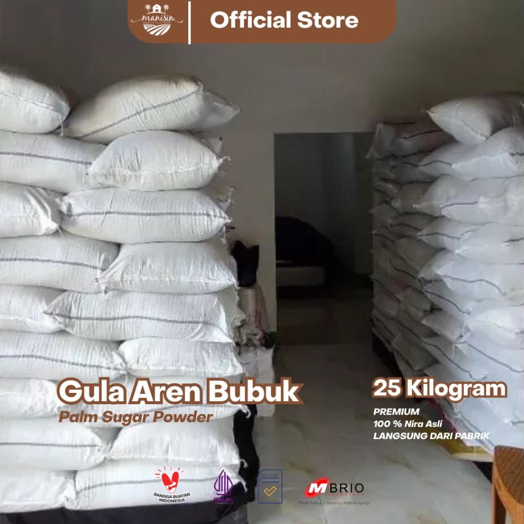 

Manisin - Gula Semut Aren Premium 25 Kg satu Karung