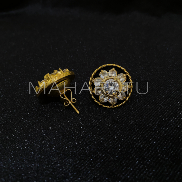 Giwang / Anting Batu Diamond Lapis Bludru / Anting Diamond Tusuk / Giwang Bumbung Tusuk / Giwang / A